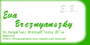 eva breznyanszky business card